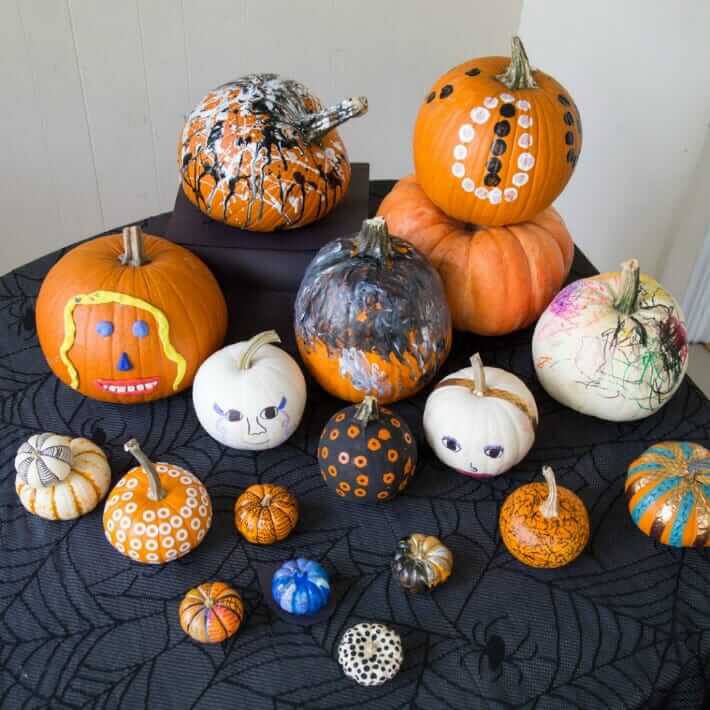 Kids Pumpkin Decorating Ideas - 12 Process Art, No-Carve ...
