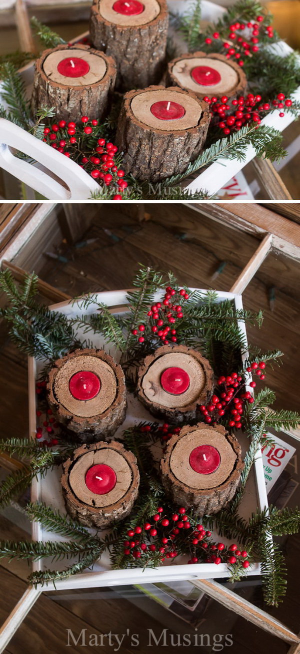 35+ Cool DIY Rustic Christmas Decoration Ideas & Tutorials - For