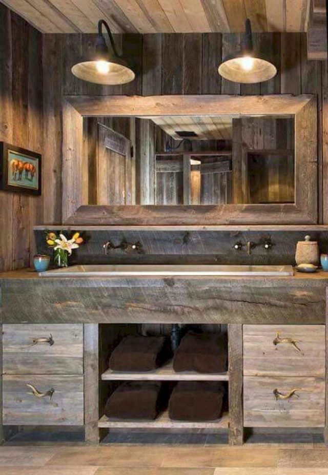 40+ Cozy Rustic Farmhouse Bathroom Decor Ideas - Page 5 of 45