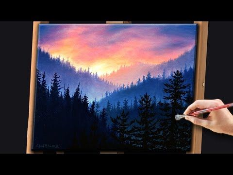 acrylic landscape painting tutorial for beginners