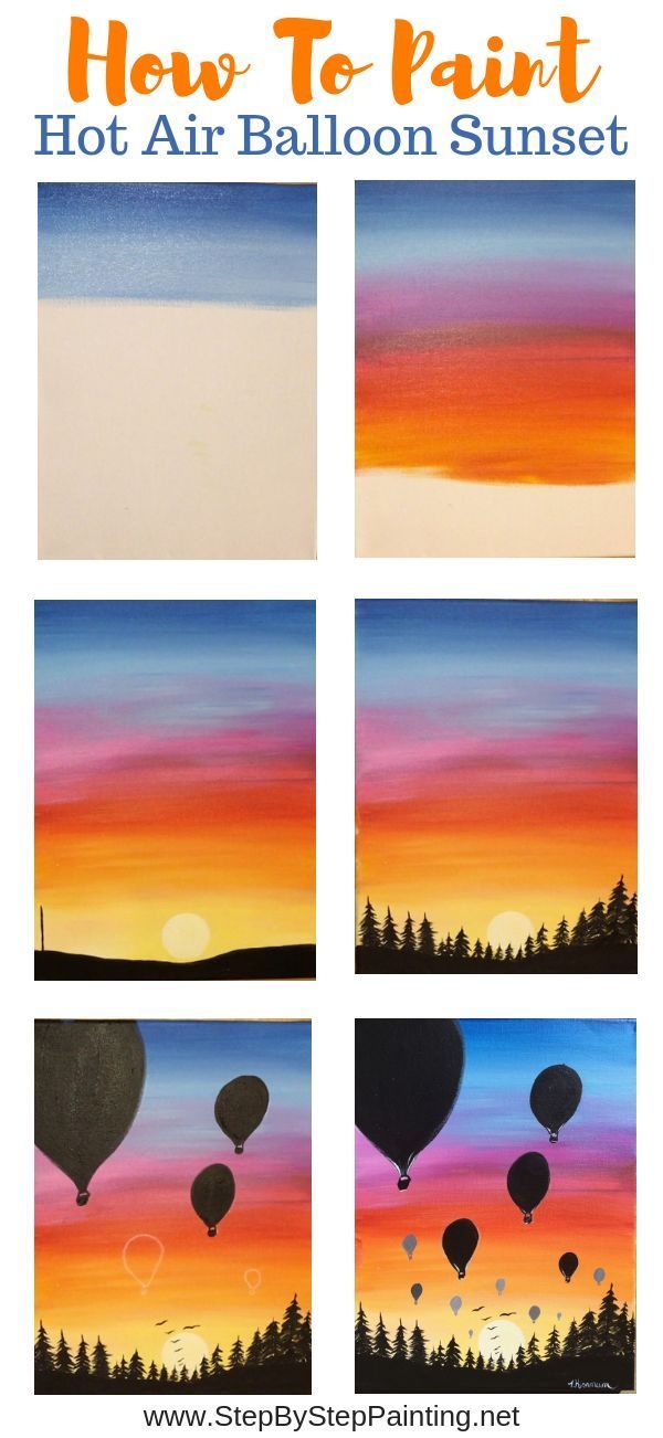 easy sunset acrylic painting on canvas