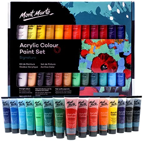 mont marte acrylic paint set 24 colours 36ml price