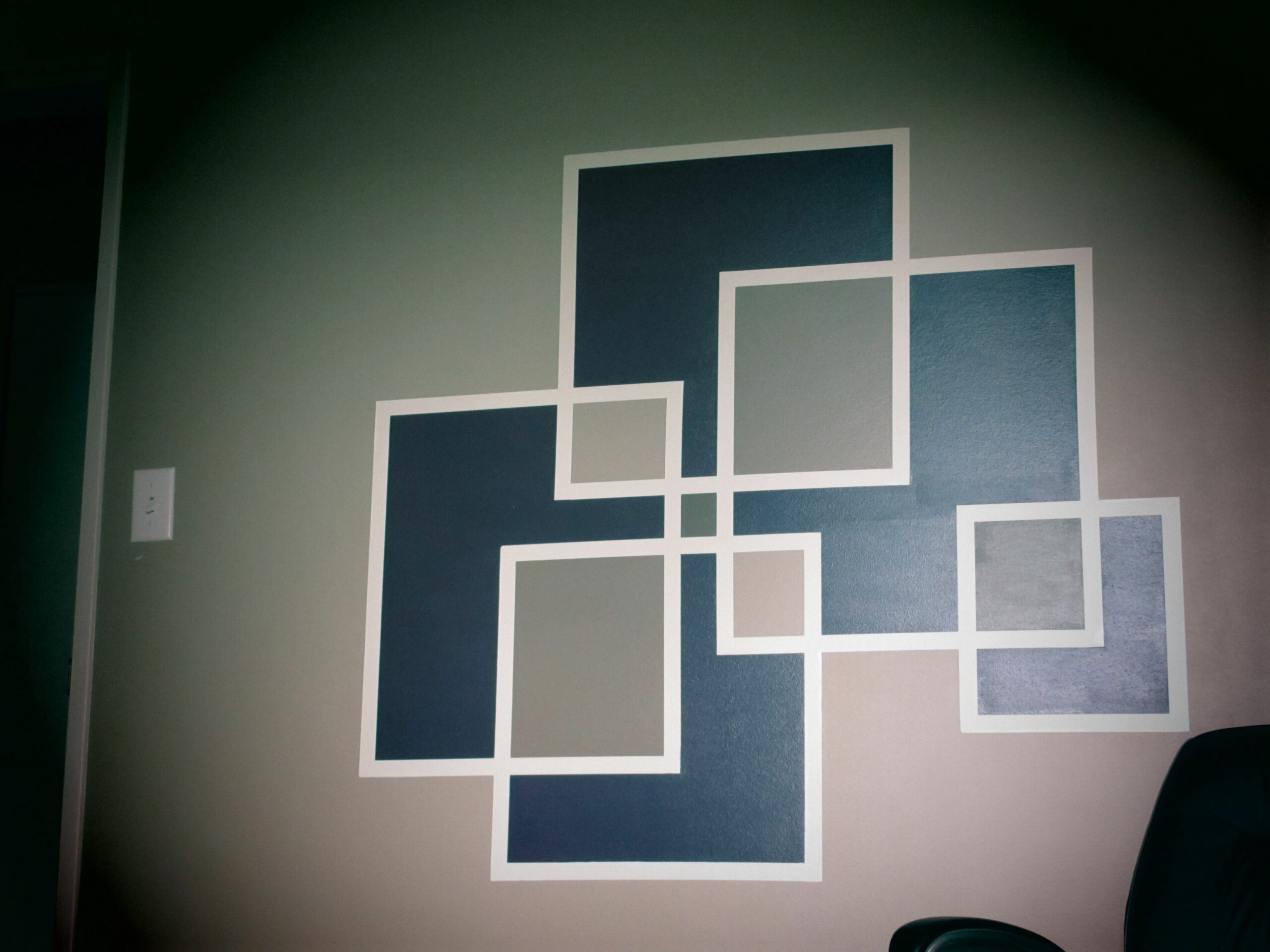 painting designs on walls with tape scaled
