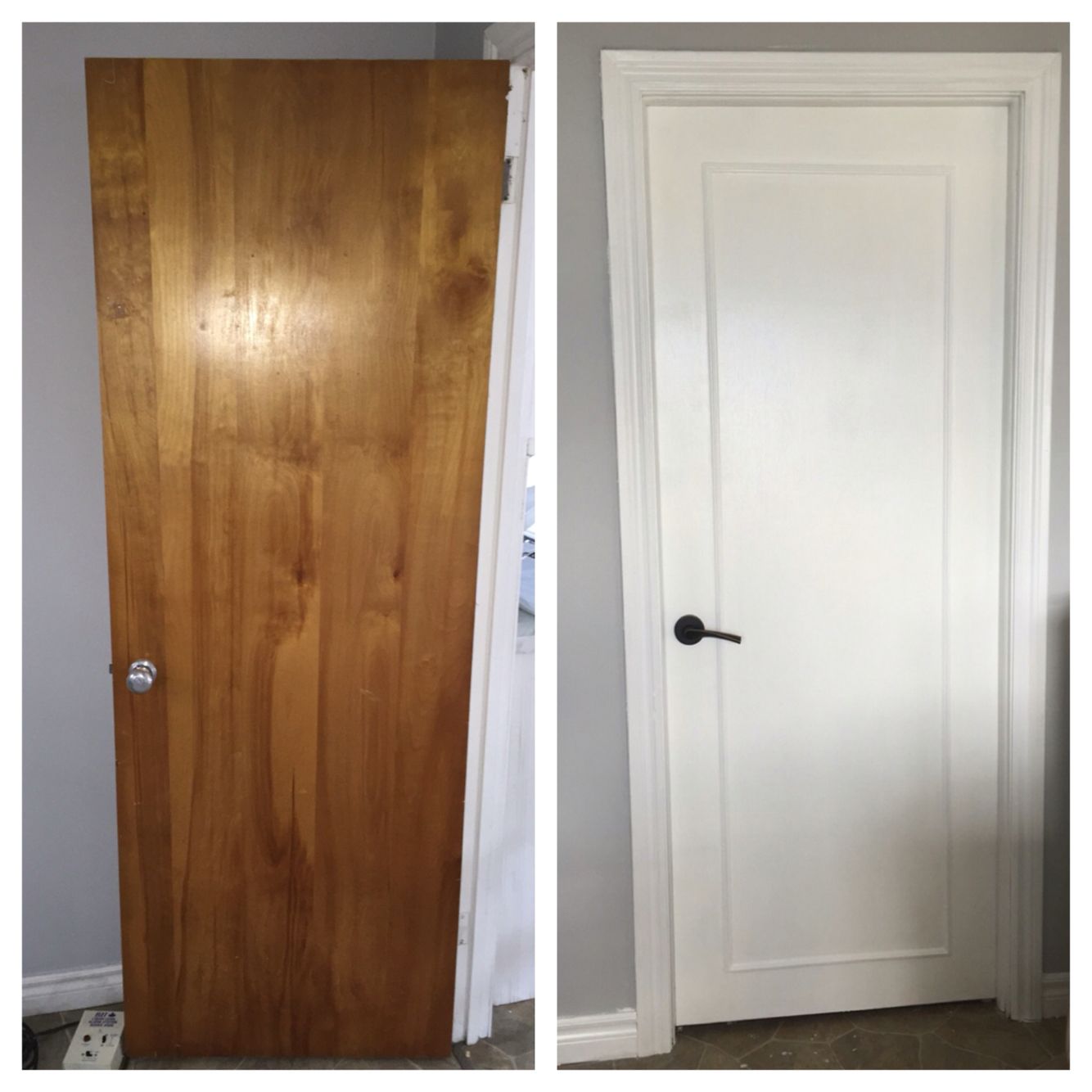 painting wooden doors white