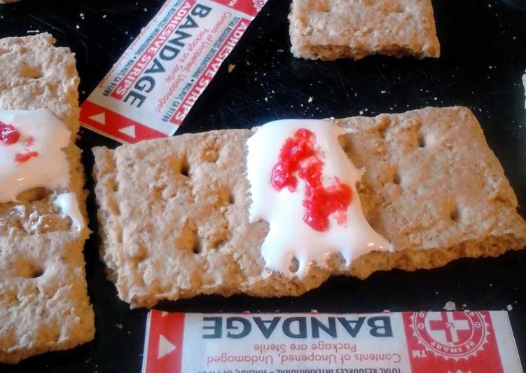 recipe delicious bloody bandaid snack appetizer halloween