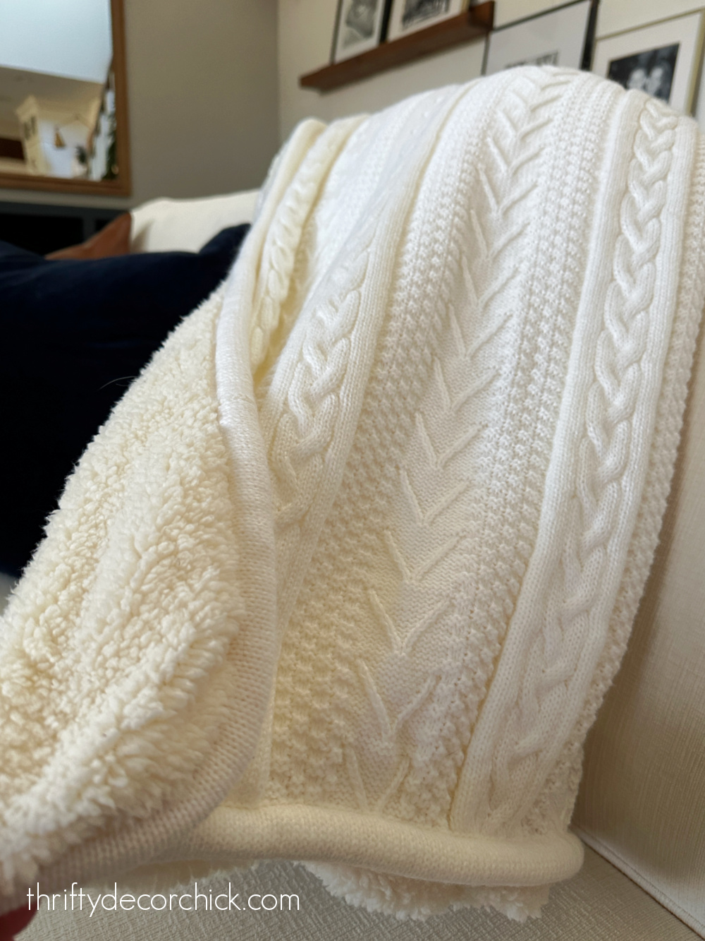 soft oversized knit blanket