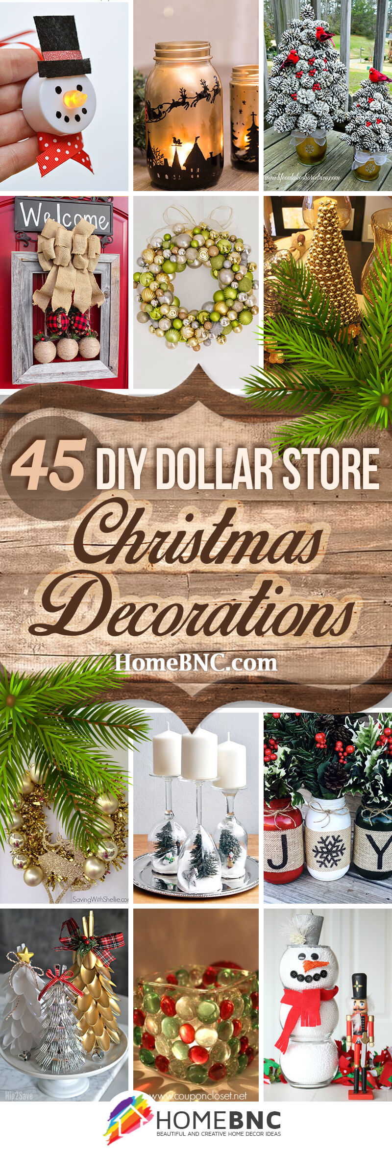 45 Best DIY Dollar Store Christmas Decor Craft Ideas for 2021