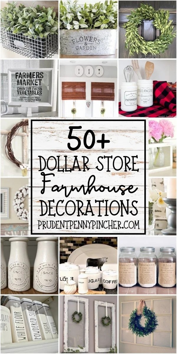 50 Dollar Store DIY Farmhouse Decor Ideas - Prudent Penny Pincher