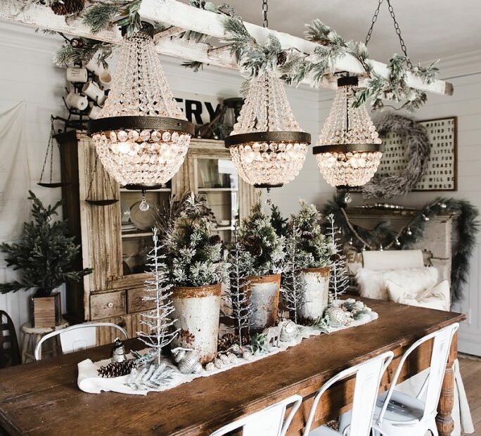 rustic christmas dining room decor by Liz Marie 0003 684x1024 1