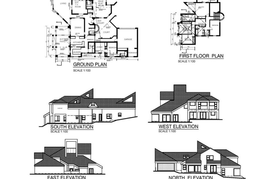 4 bedroom house plan drawing Nethouseplans